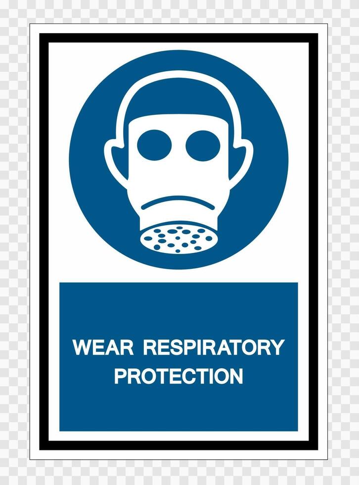 bär andningsskydd symbol tecken isolera på transparent bakgrund, vektorillustration vektor