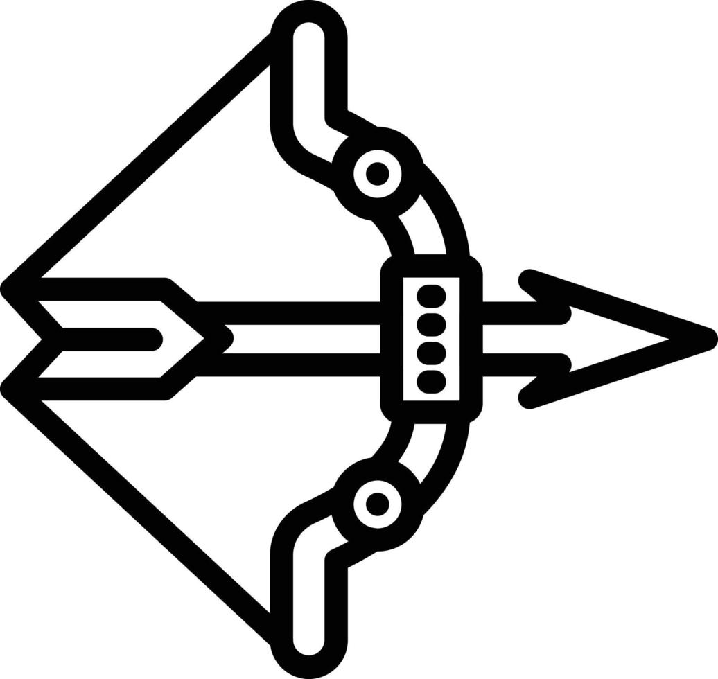 Bogenschießen Vektor Symbol Stil