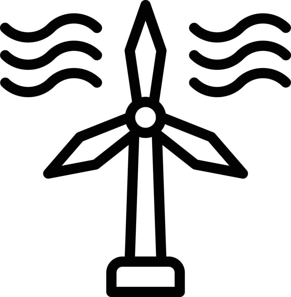 Vektor Design Wind Turbine Symbol Stil