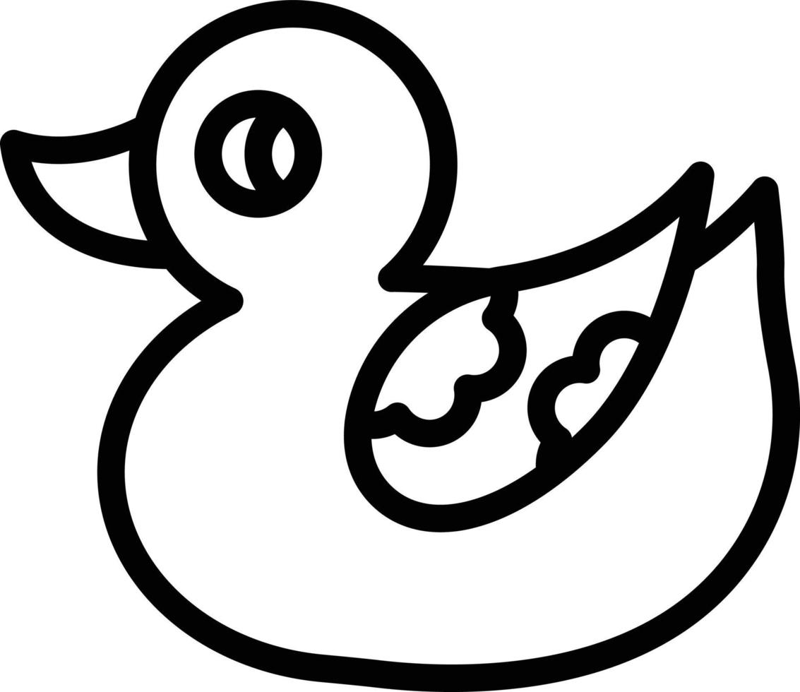 Ente Spielzeug Vektor Symbol Stil