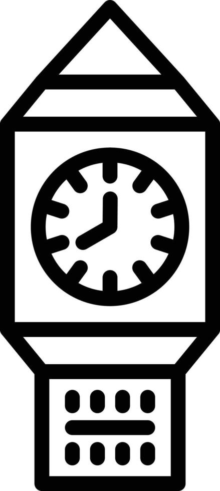 Vektor Design Uhr Turm Symbol Stil