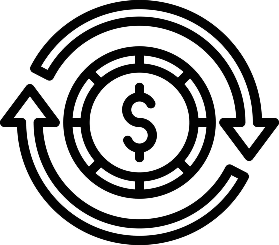 Vektor Design Refinanzierung Symbol Stil