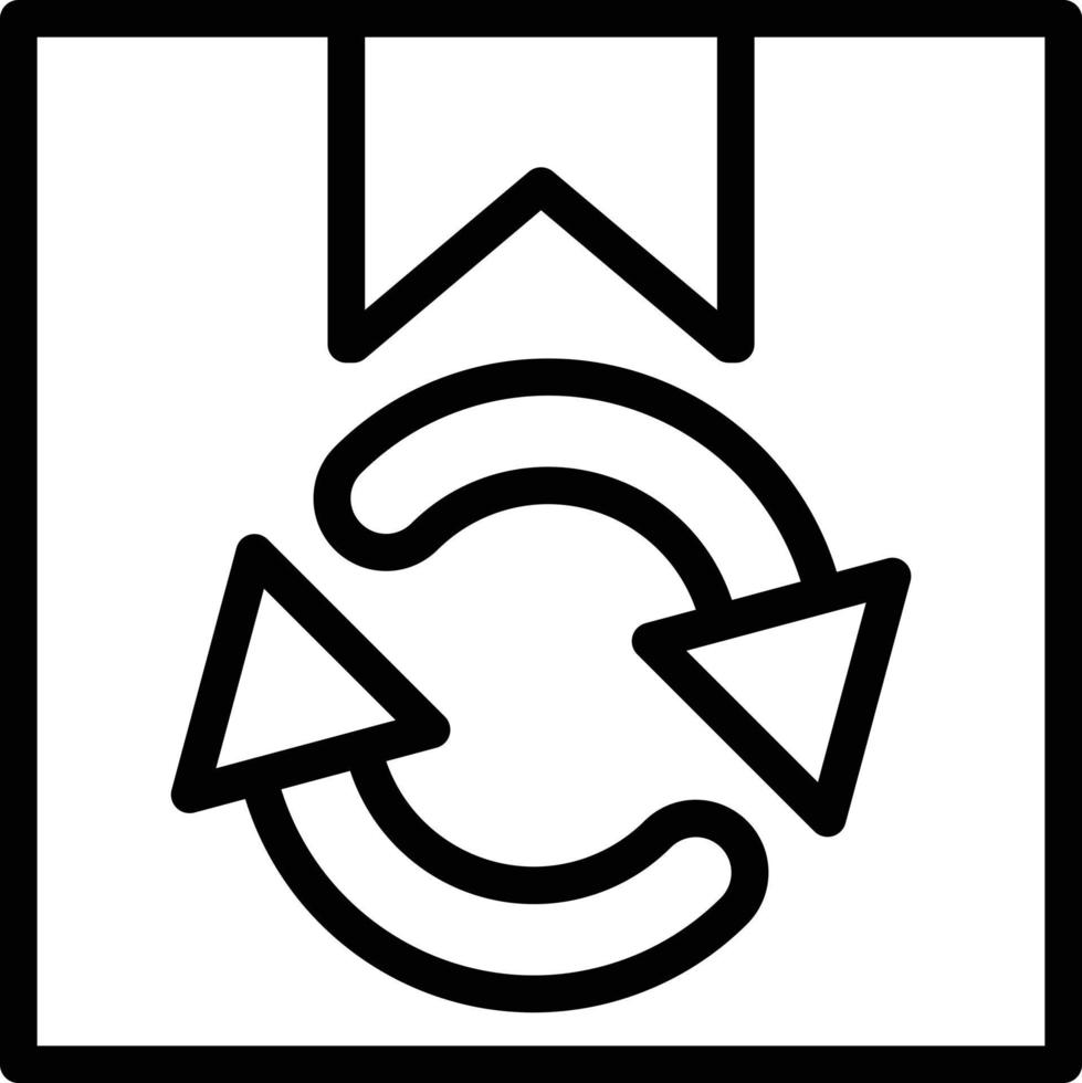 Paket recyceln Vektor Symbol Stil