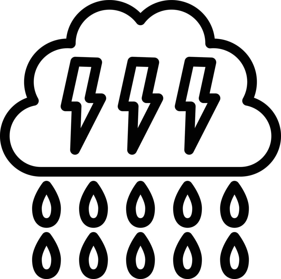 schwer Regen Vektor Symbol Stil