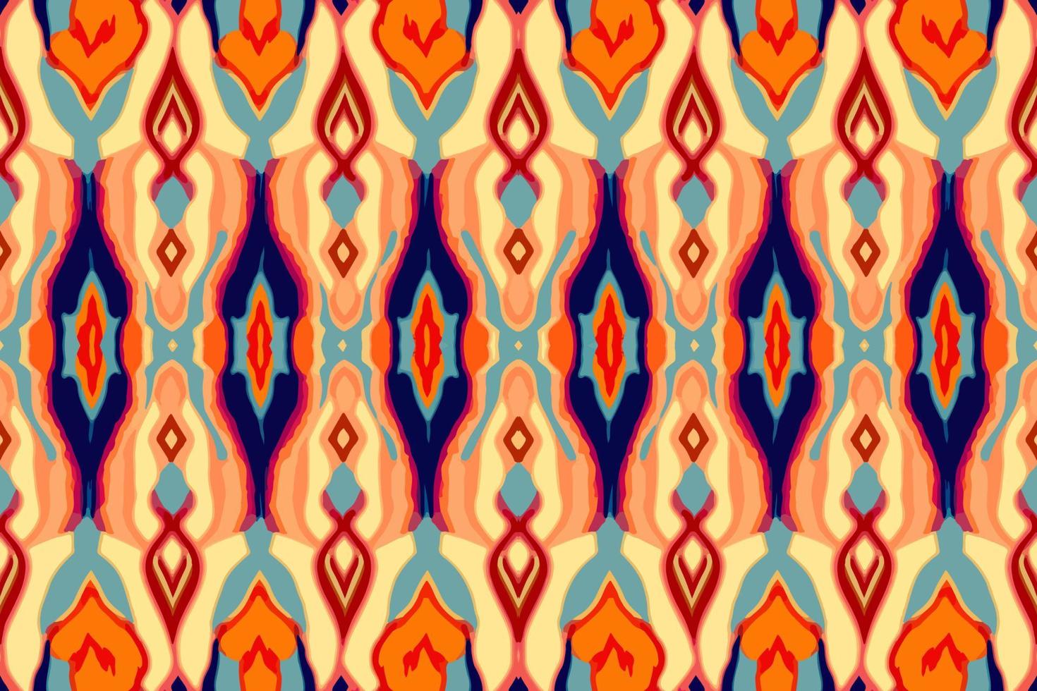 Luxus Ikat Muster verschwommen hell Hintergrund. abstrakt traditionell Volk Antiquität Stammes- ethnisch Grafik Linie. aufwendig elegant Luxus Jahrgang retro Stil. Textur Textil- Stoff verwischen Muster Vektor. vektor