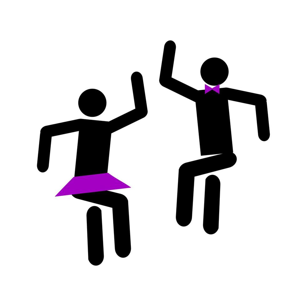 Tanzen Menschen Mann und Frau vektor