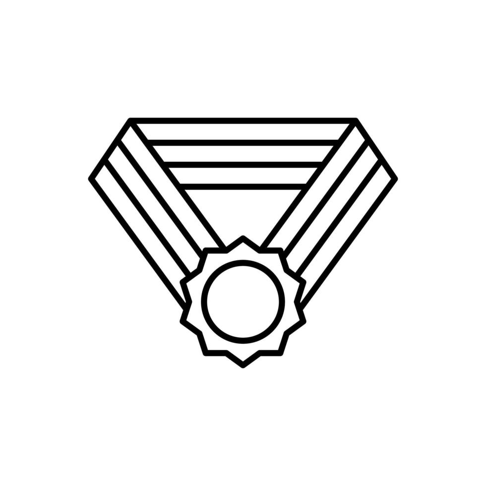 medalj tilldela linje konst ikon design vektor
