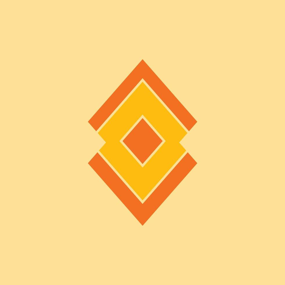 Orange farbig überlappend Rhombus Vektor Logo. geeignet zum Finanzen, Geschäft, Marke, und Unternehmen.