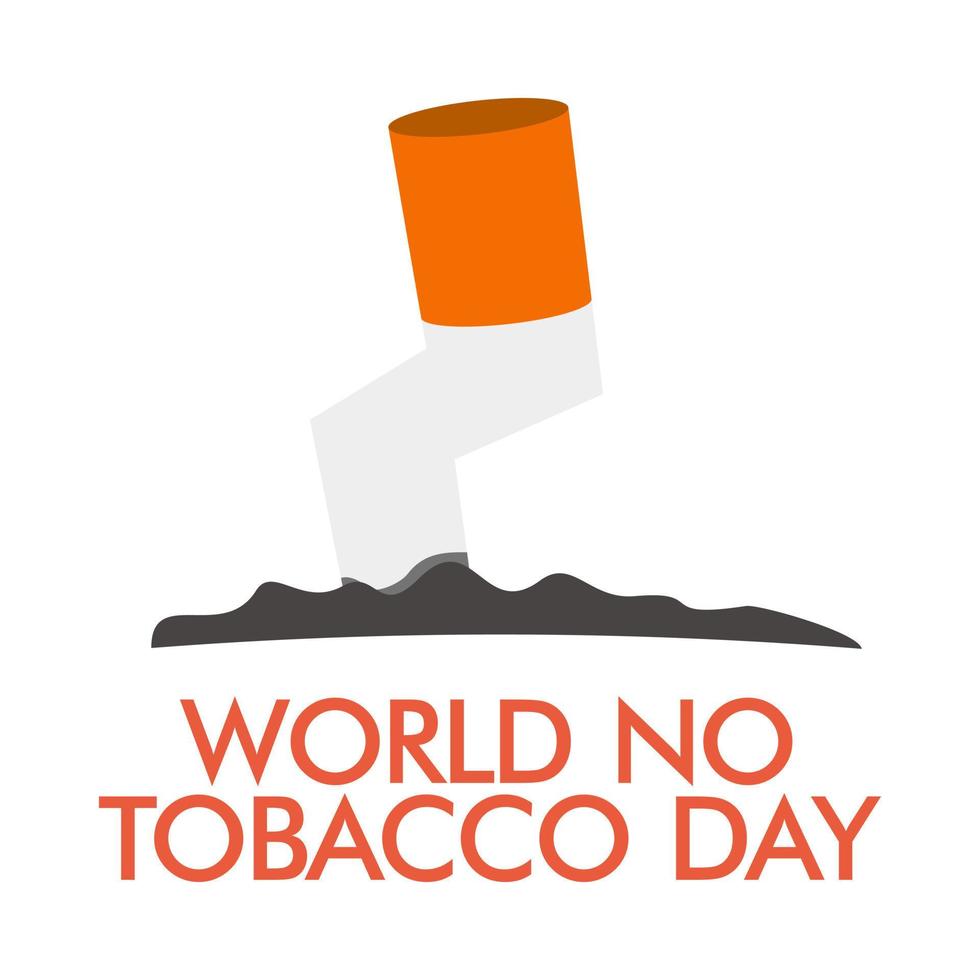vektor illustration, affisch eller baner för värld Nej tobak dag.stopp tobak