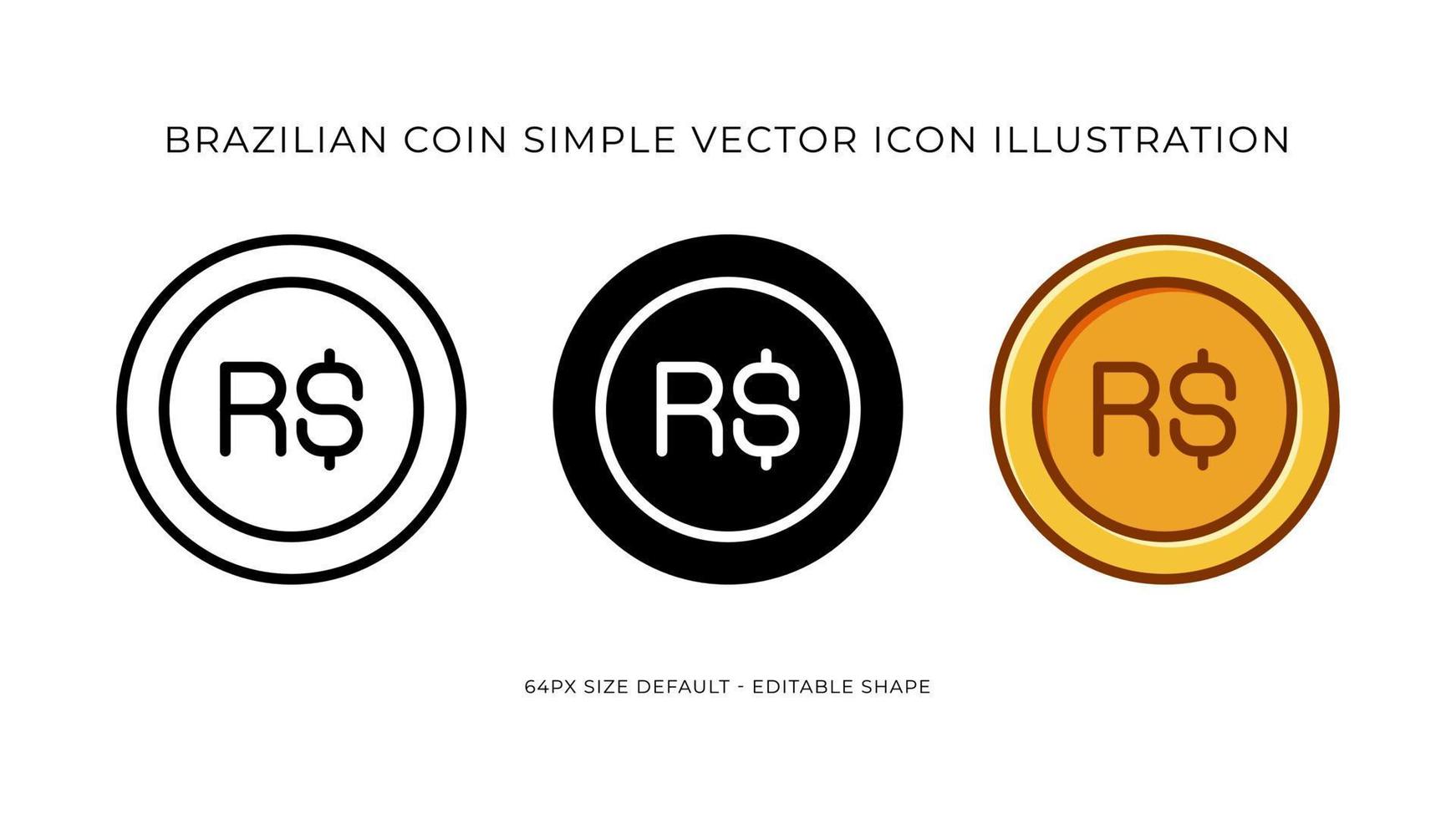 verklig mynt enkel vektor ikon illustration