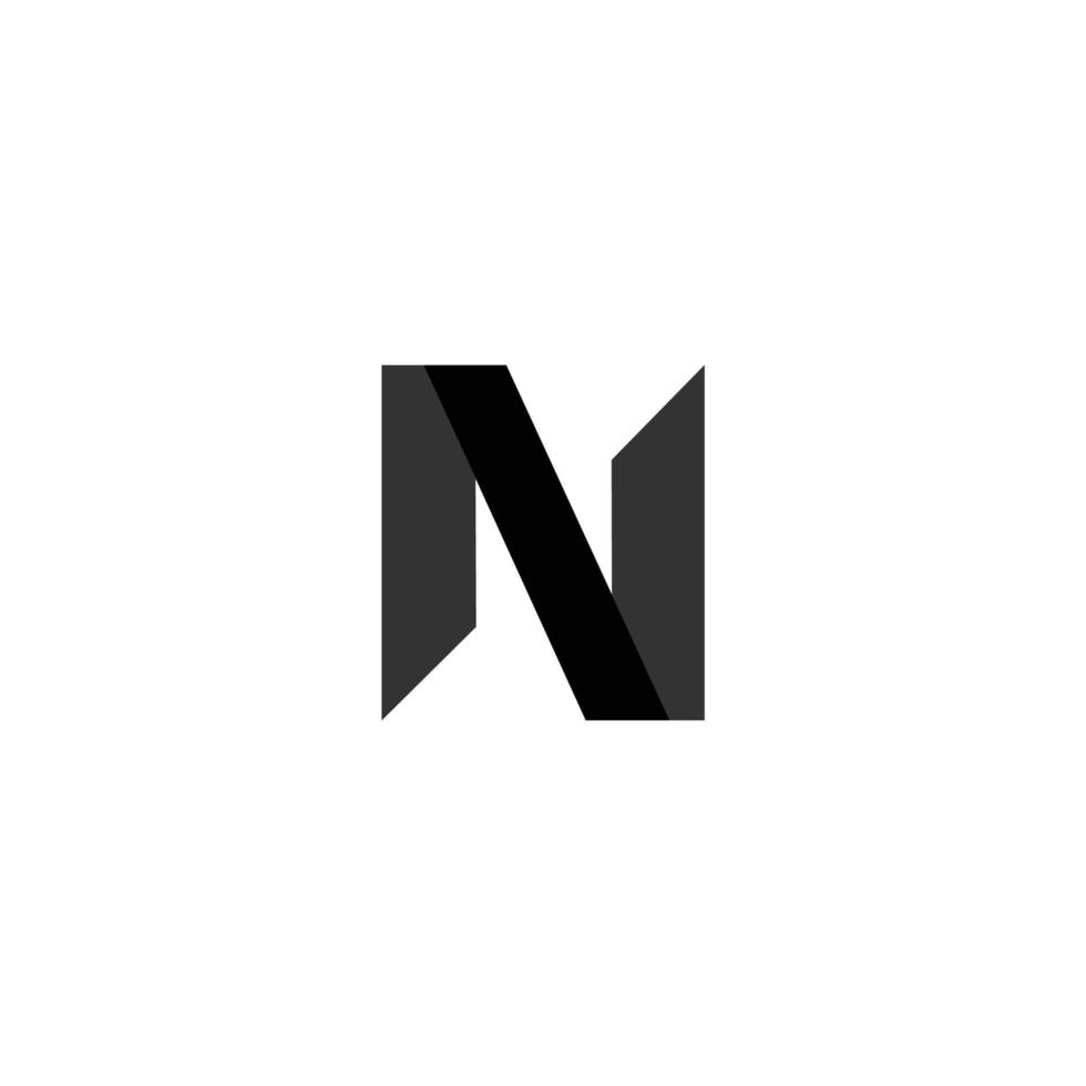 n alfabet brev logotyp ikon design vektor