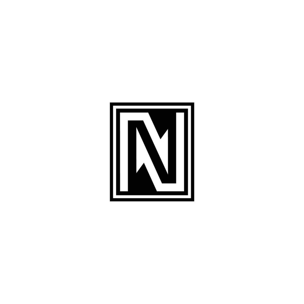 n alfabet brev logotyp ikon design vektor