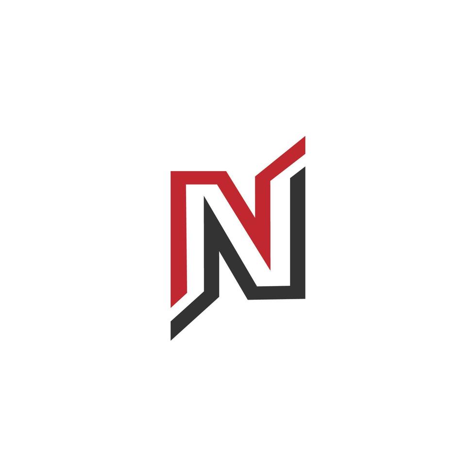 n Alphabet Brief Logo Symbol Design Vektor