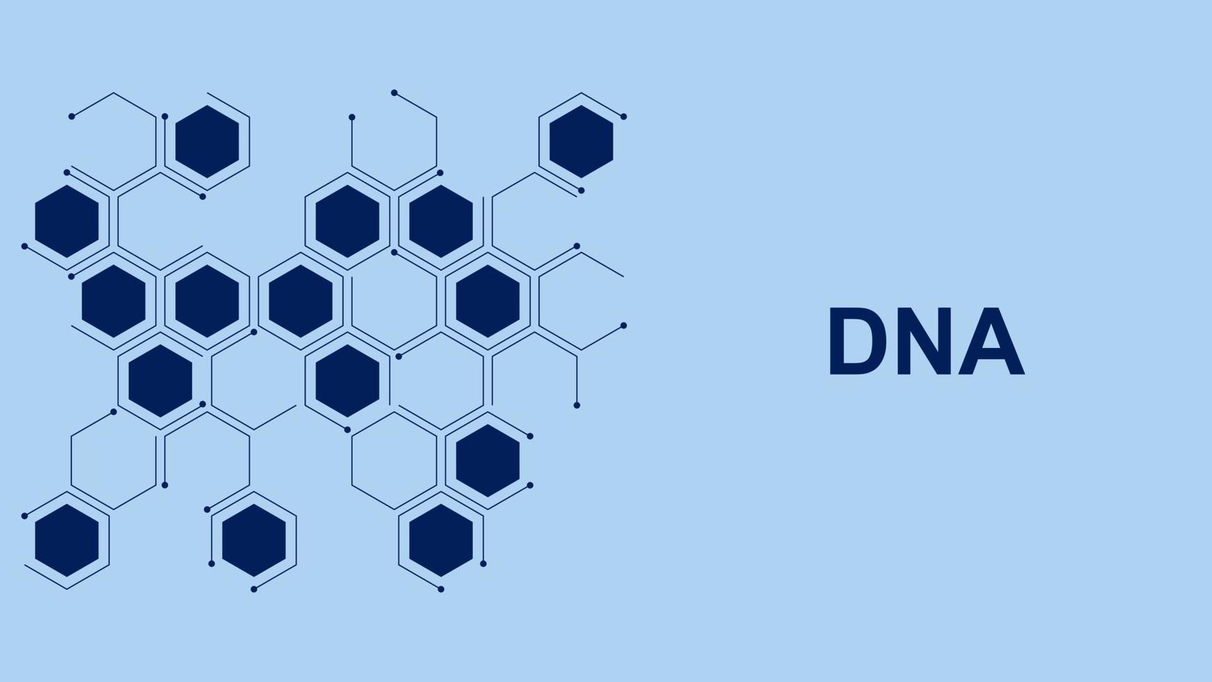 abstrakt hexagonal bakgrund för dna, atom, neuroner. vetenskaplig, medicinsk, kemi, teknologi och vetenskap bakgrund mall design. vektor illustration.