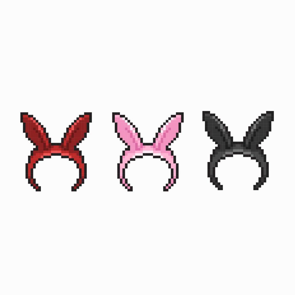 Hase Stirnband im Pixel Kunst Stil vektor