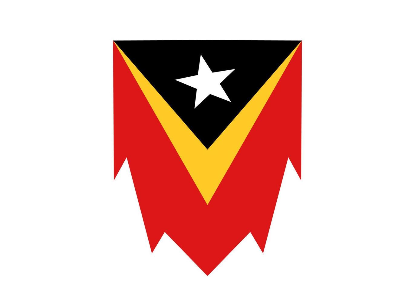 öst timor flagga ikon, illustration av de nationell flagga design med de begrepp av elegans vektor