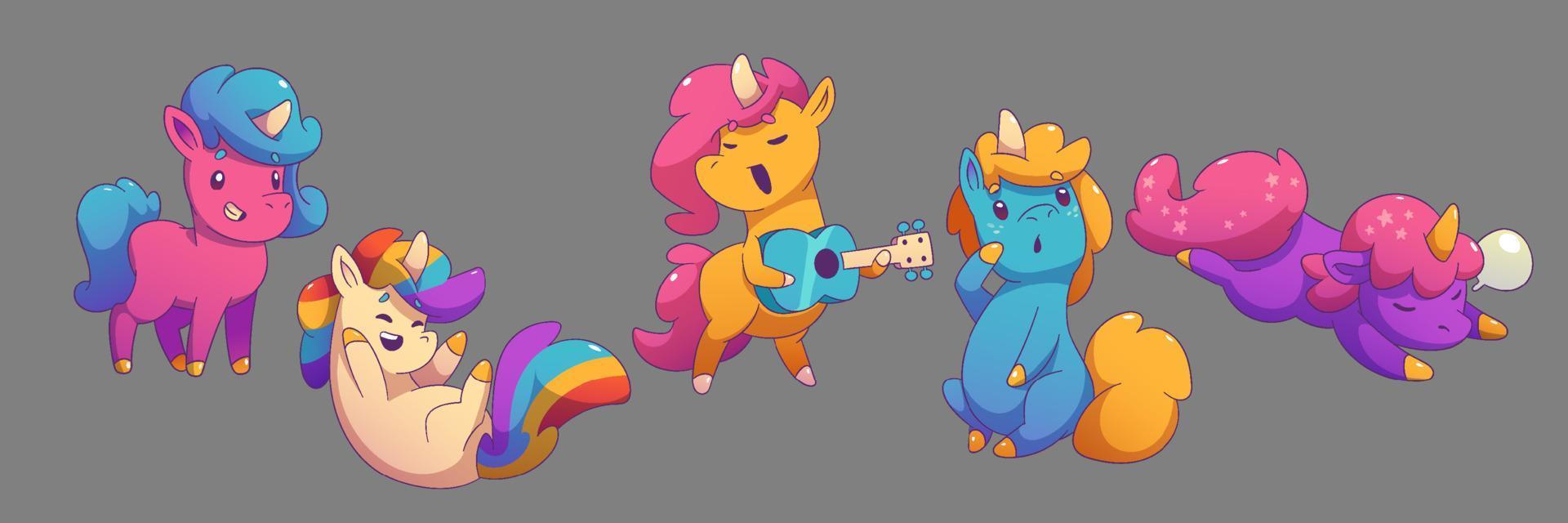 Vektor süß Regenbogen Einhorn Illustration Design