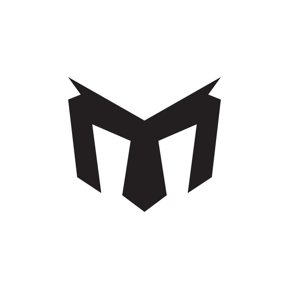 m brev logotyp design vektor mall