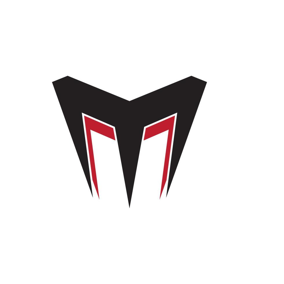 m Brief Logo Design Vektor Vorlage