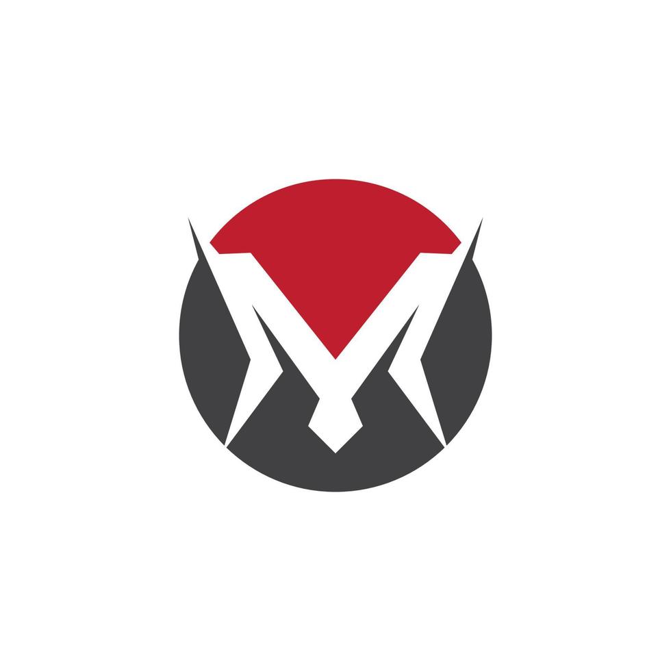 m Brief Logo Design Vektor Vorlage