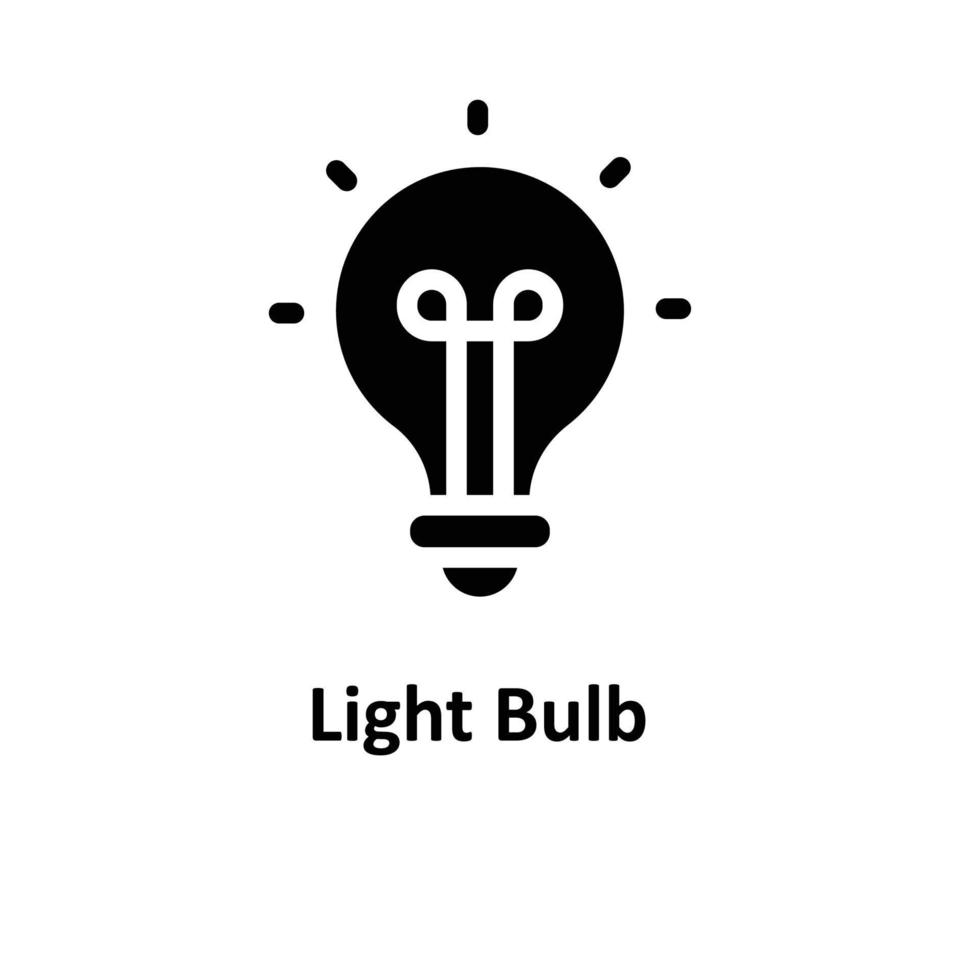 Licht Birne Vektor solide Symbole. einfach Lager Illustration Lager