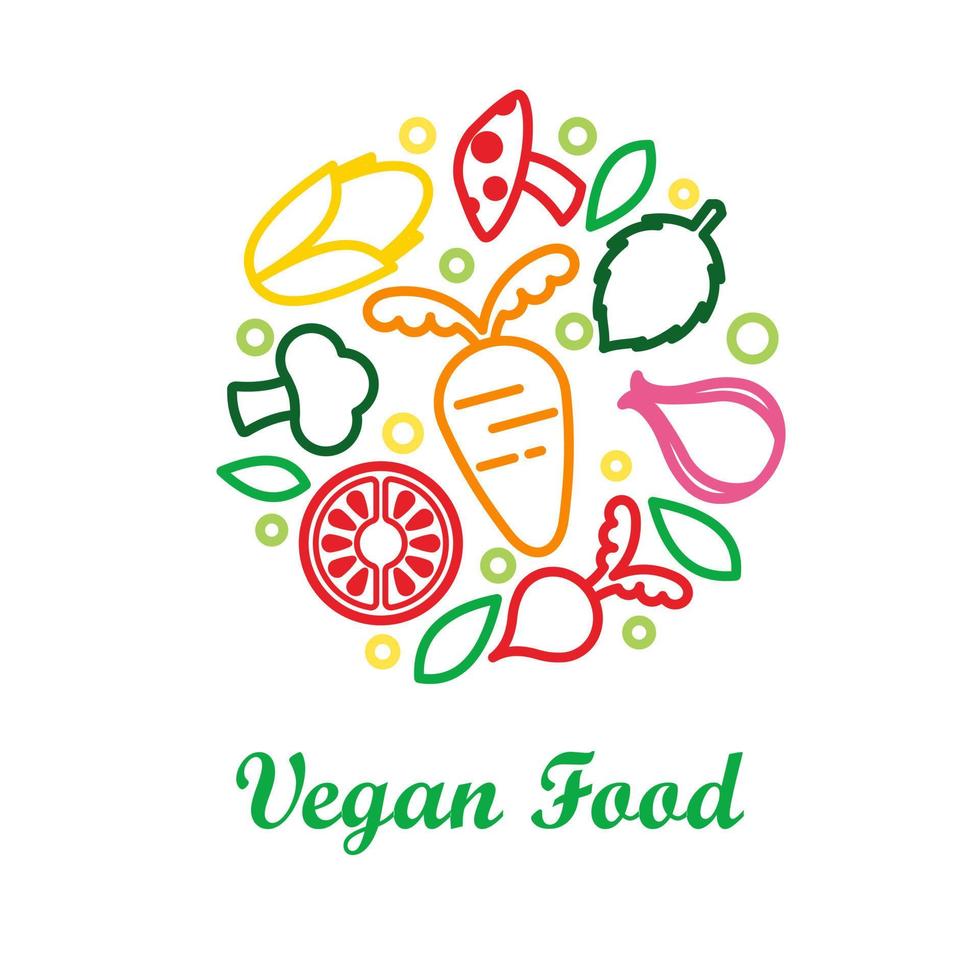 gesund Essen Logo Vektor Illustration Vorlage