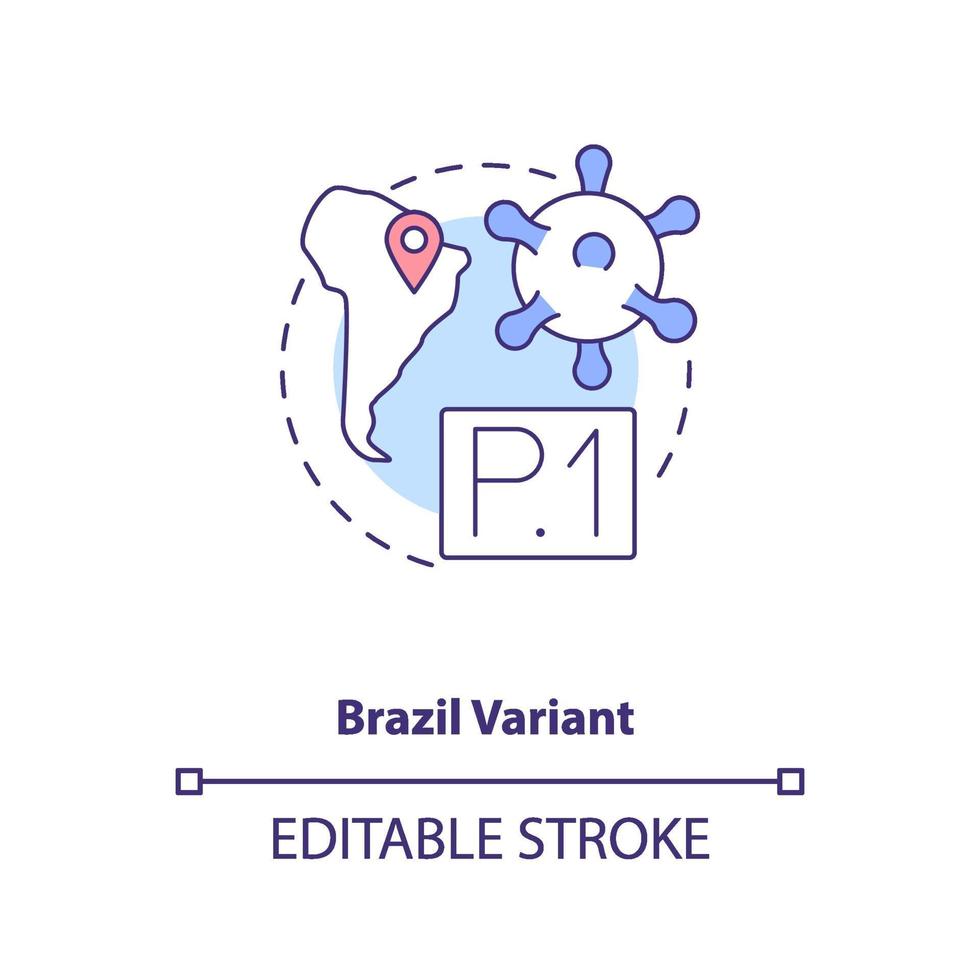 Brasilien variant koncept ikon vektor