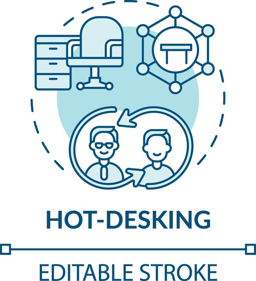 Hot-Desking-Konzeptsymbol vektor