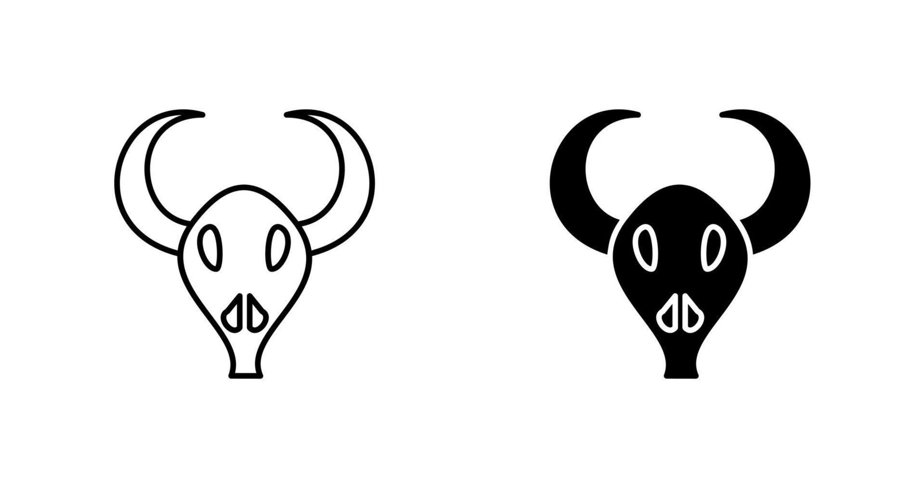 Vektorsymbol für Stierhörner vektor