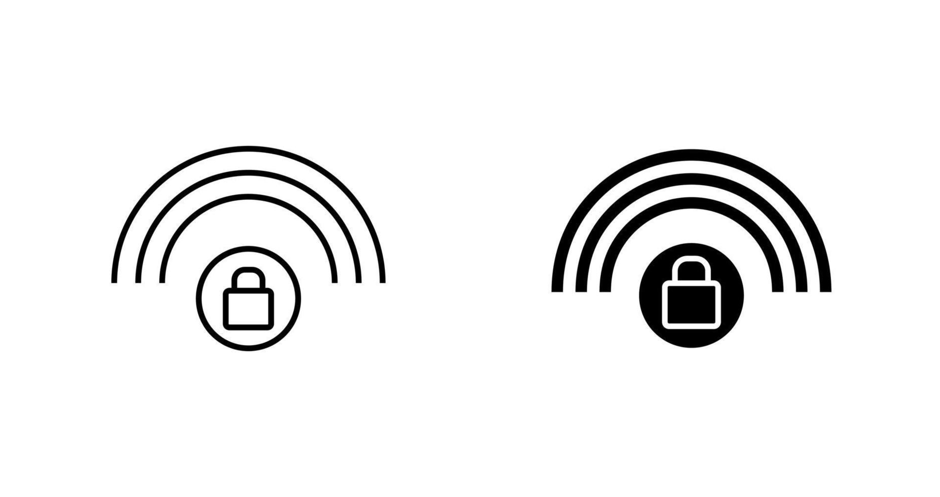 geschütztes WLAN-Vektorsymbol vektor