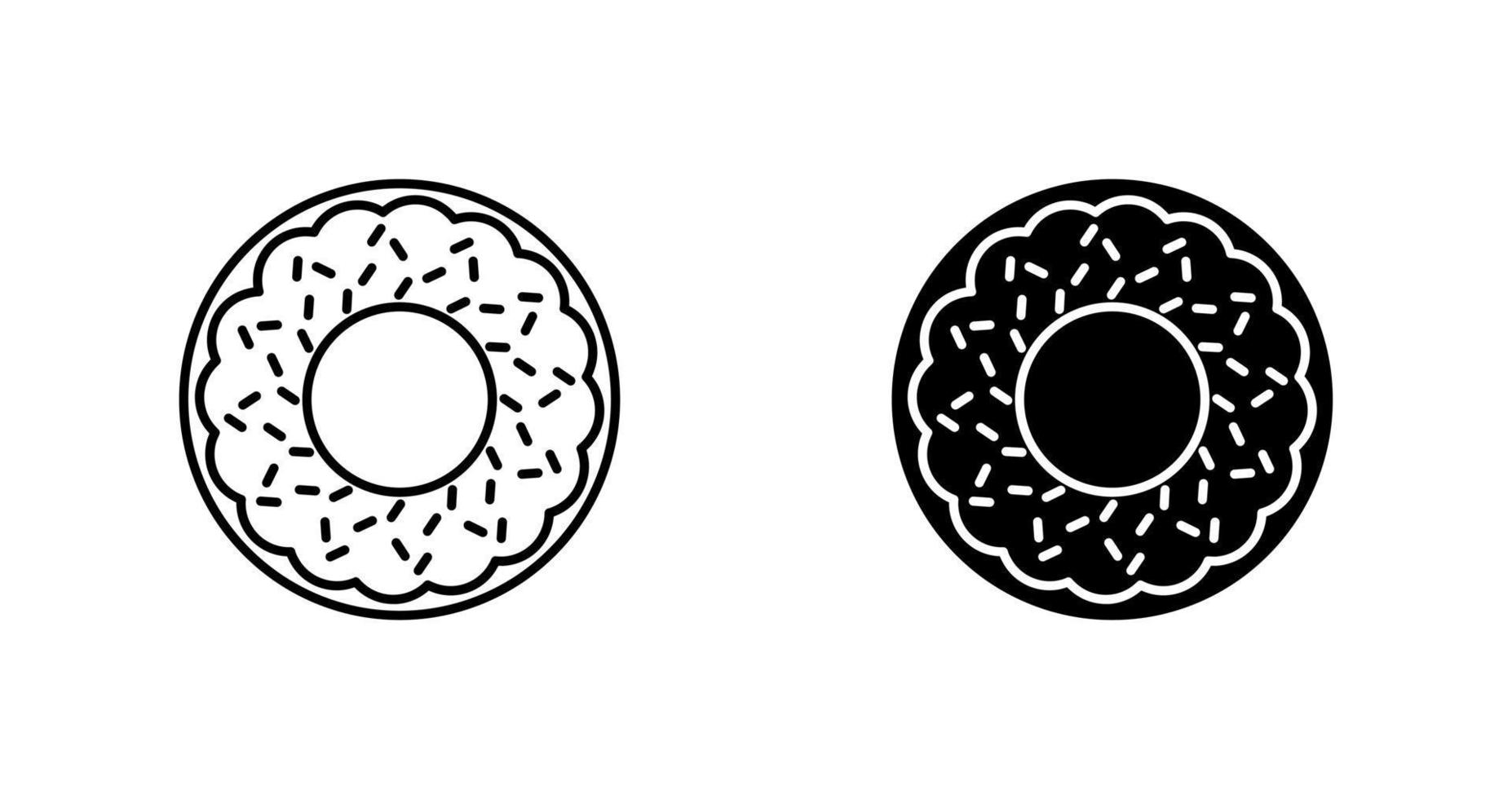 Donut-Vektor-Symbol vektor