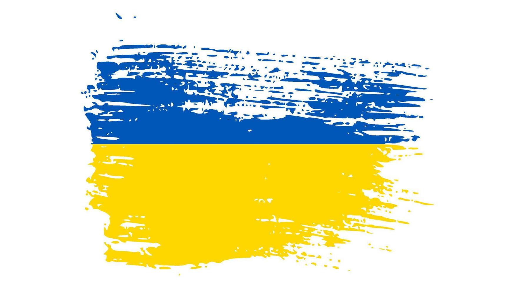 ukrainische Nationalflagge im Grunge-Stil vektor