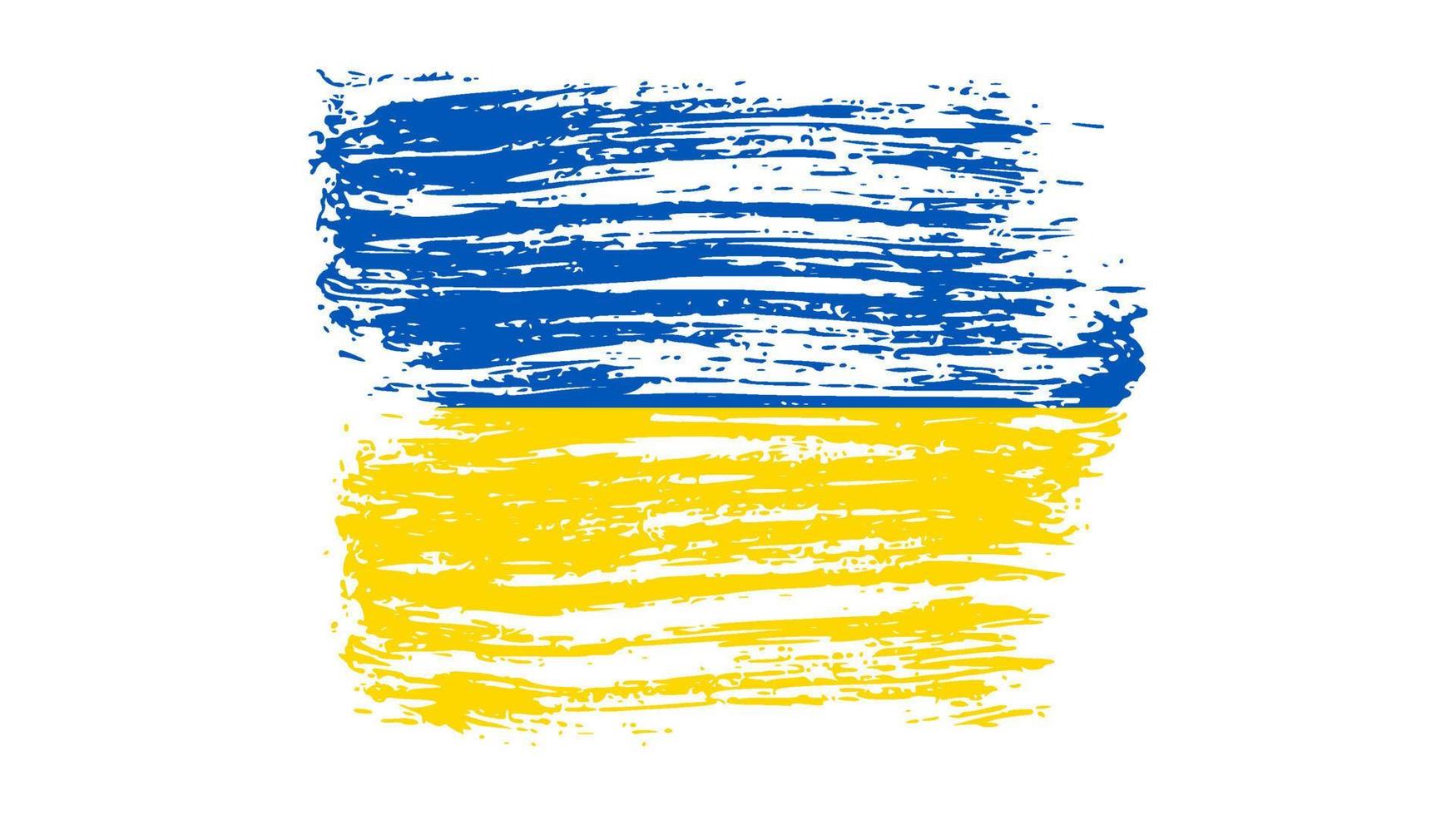 ukrainische Nationalflagge im Grunge-Stil vektor