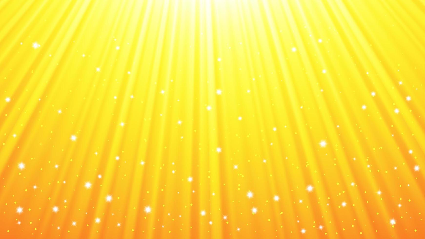solljus strålar bakgrund med ljus effekter. gul bakgrund med ljus av strålglans. vektor illustration