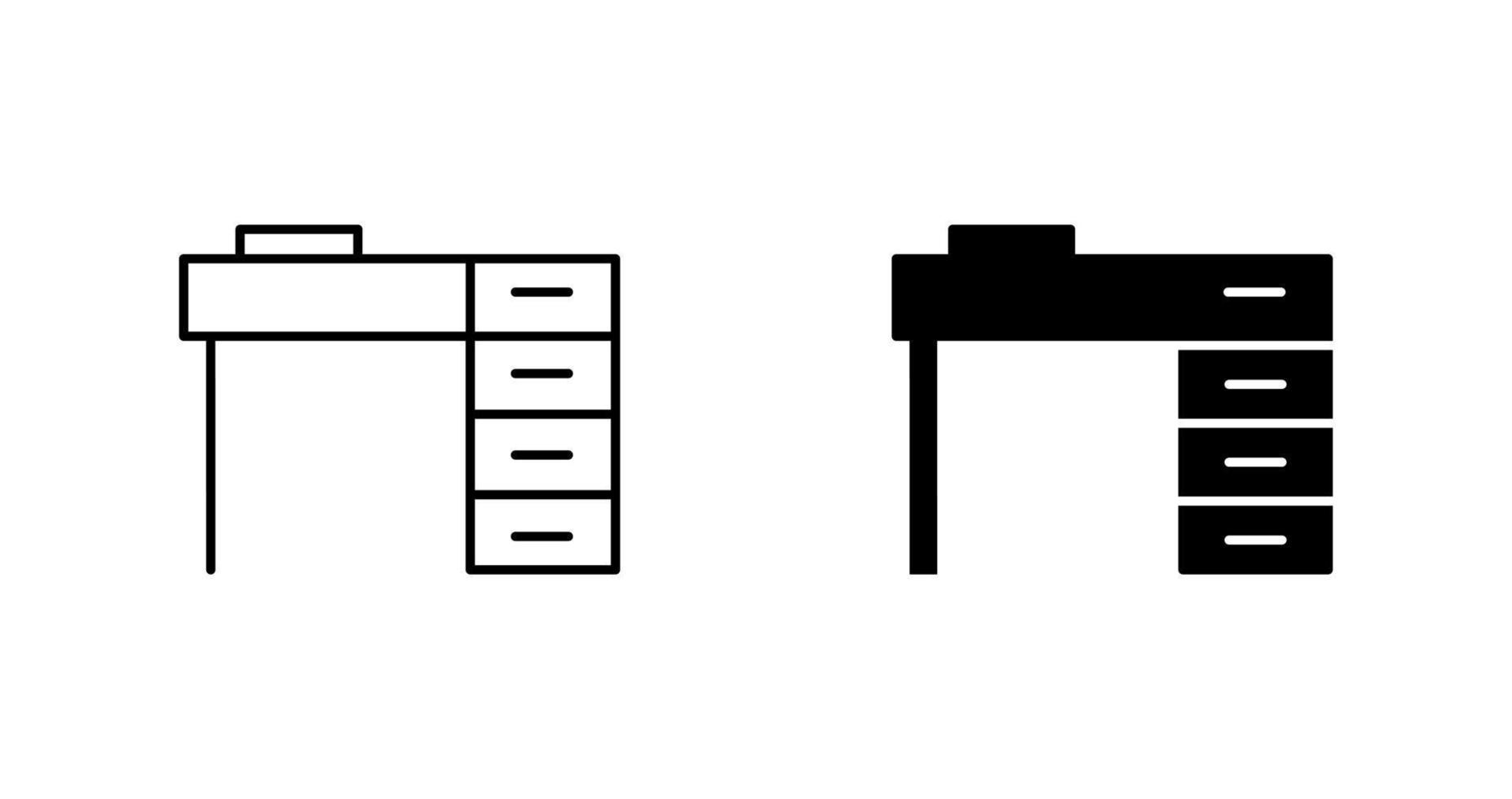 Schreibtisch-Vektor-Symbol vektor