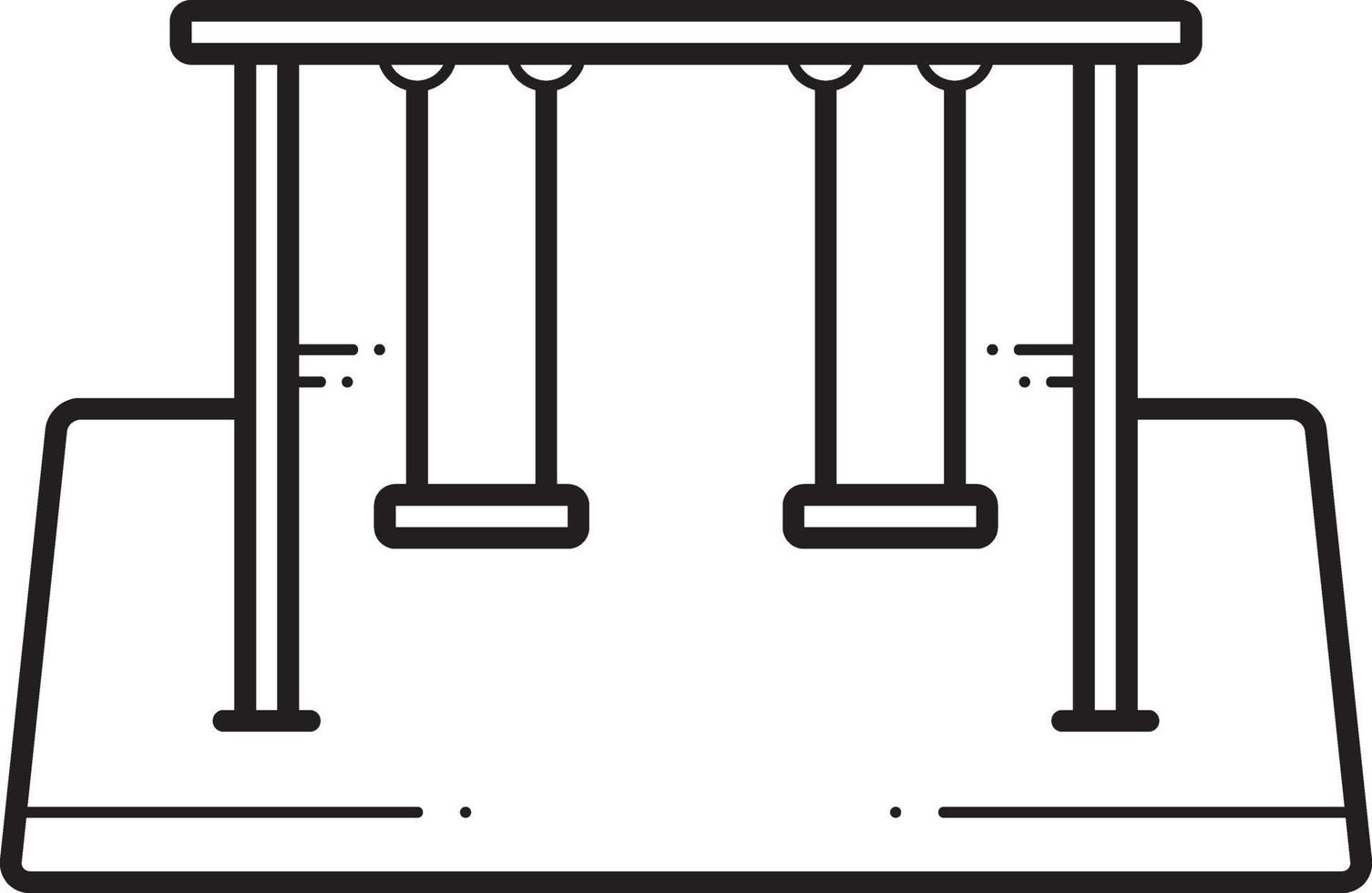 Liniensymbol für Schaukeln vektor