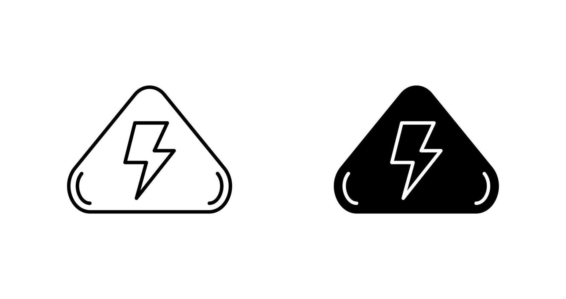 Vektorsymbol für elektrische Gefahren vektor