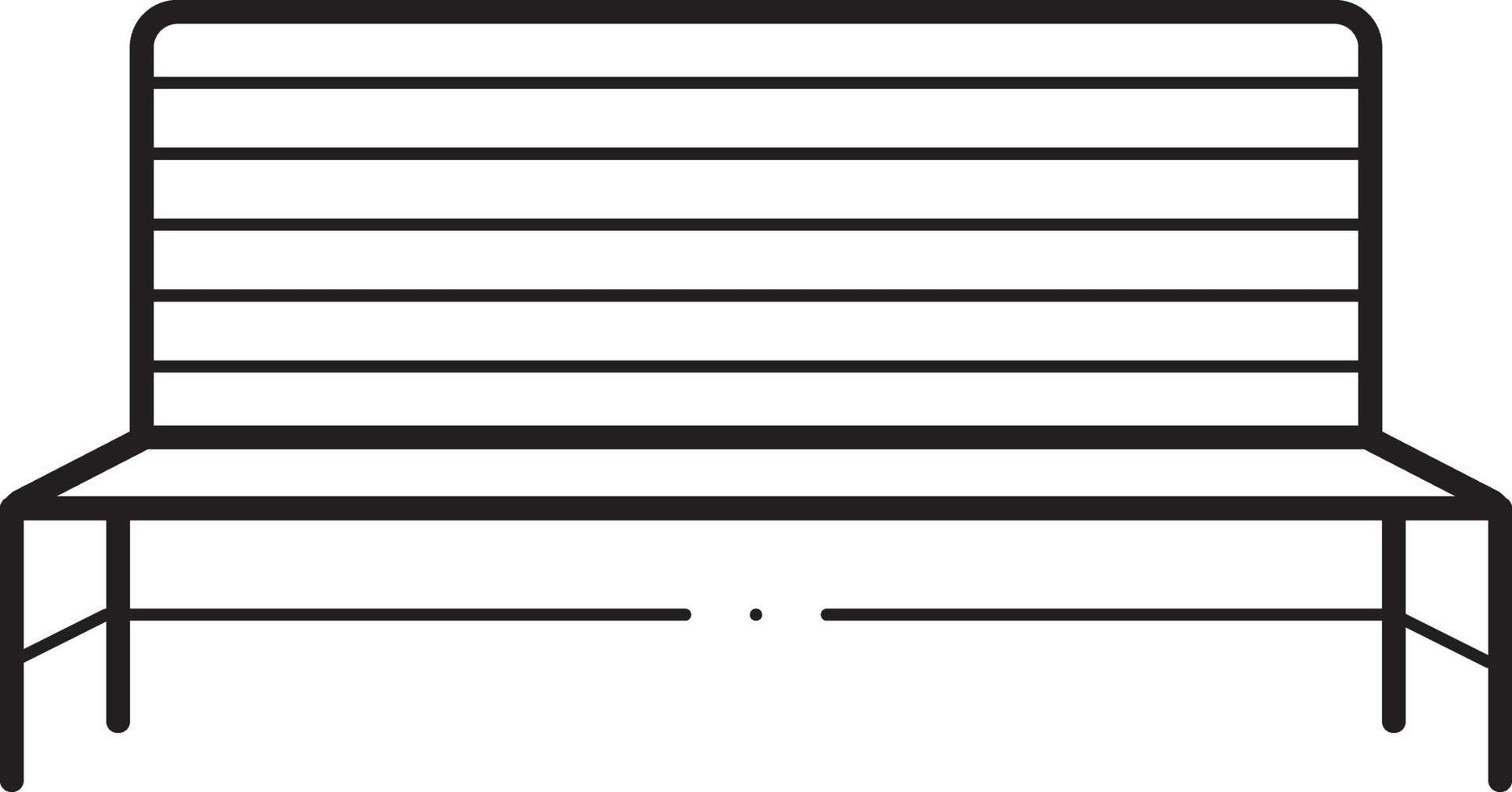 linje ikon för metallbänk vektor
