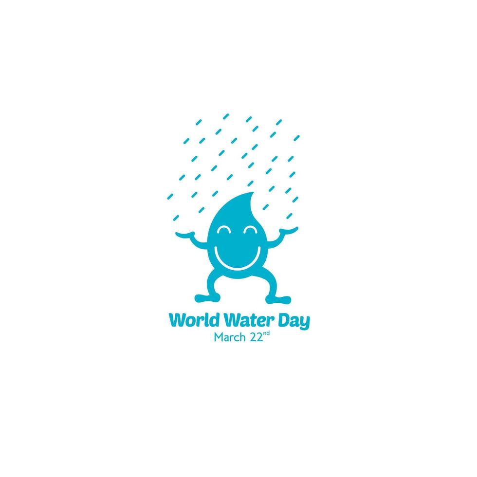 Welt Wasser Tag Wasserhahn oder Wasser Zapfhahn mit ein fallen von Wasser aus zu Erde Vektor Design