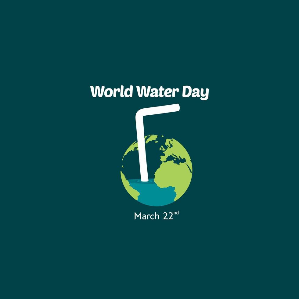 begrepp av ekologi och värld vatten dag . platt design illustration. vektor