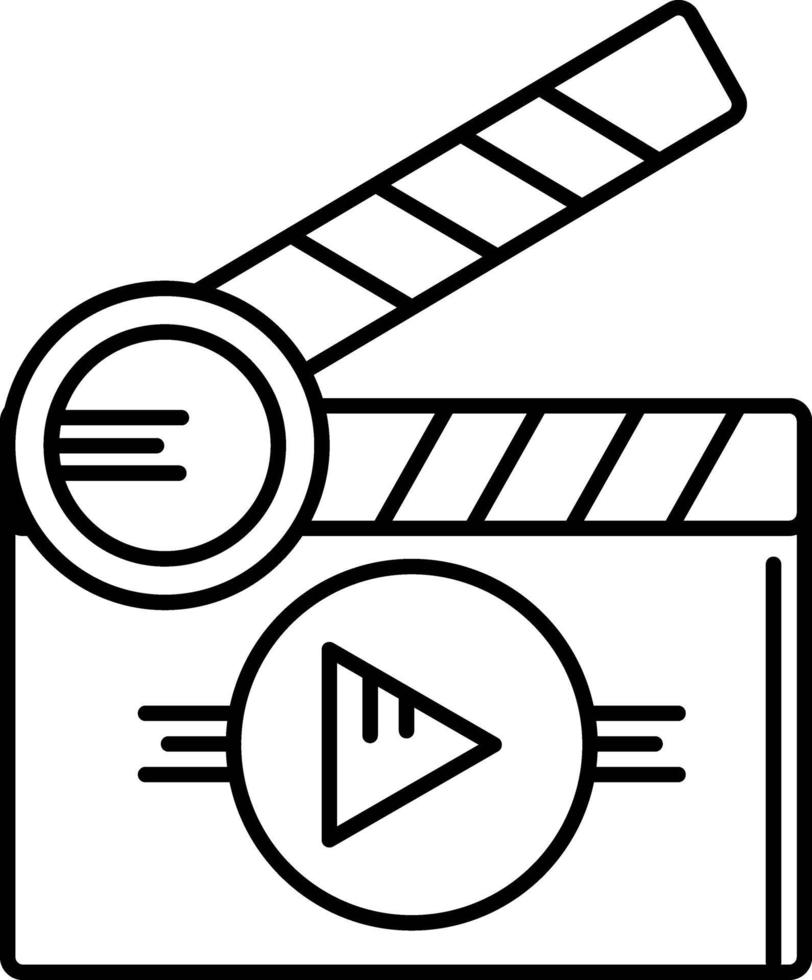 Zeilensymbol für Kurzfilme vektor