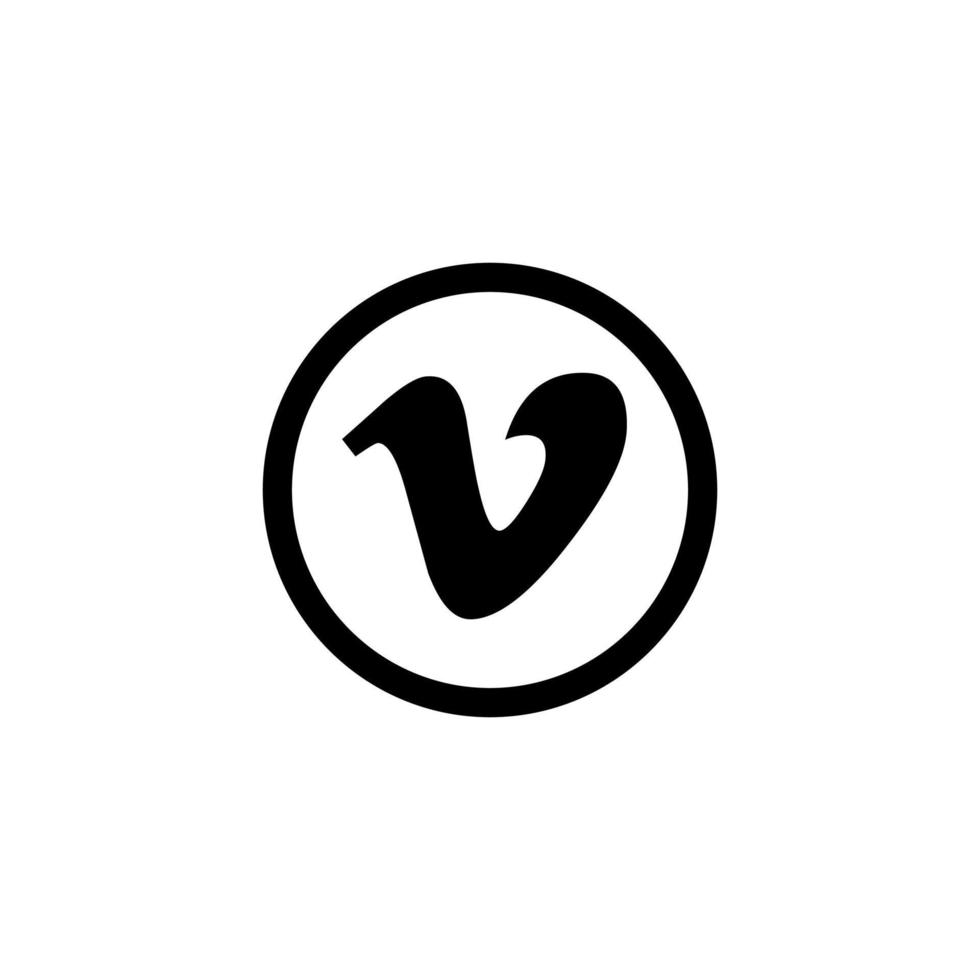 vimeo ikon vektor design. singel vimeo ikon. social media ikon vektor design