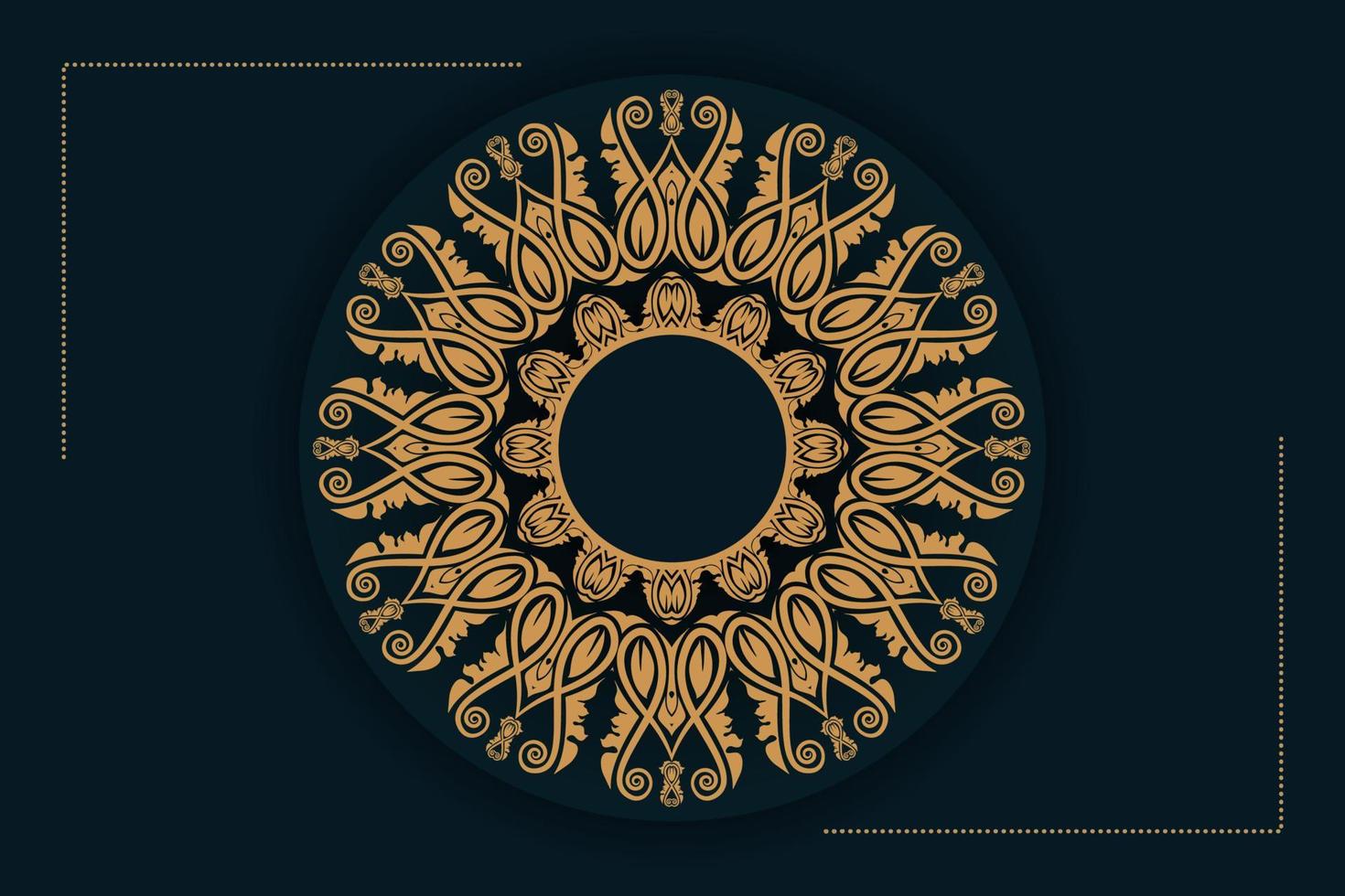 Luxus-Mandala-Hintergrunddesign mit goldenem Farbmuster. dekorative Mandala-Vorlage für Dekoration, Hochzeitskarten, Einladungskarten, Cover, Banner vektor