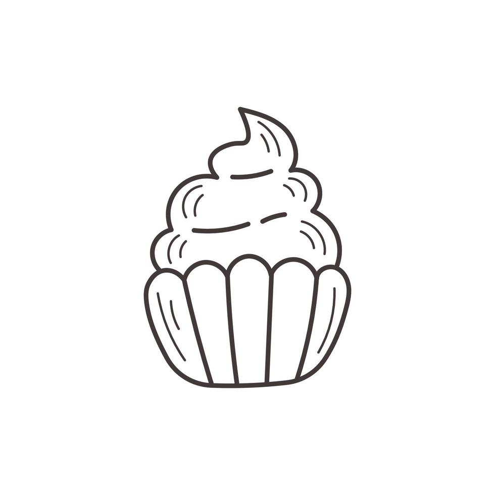 muffin klotter ikon vektor