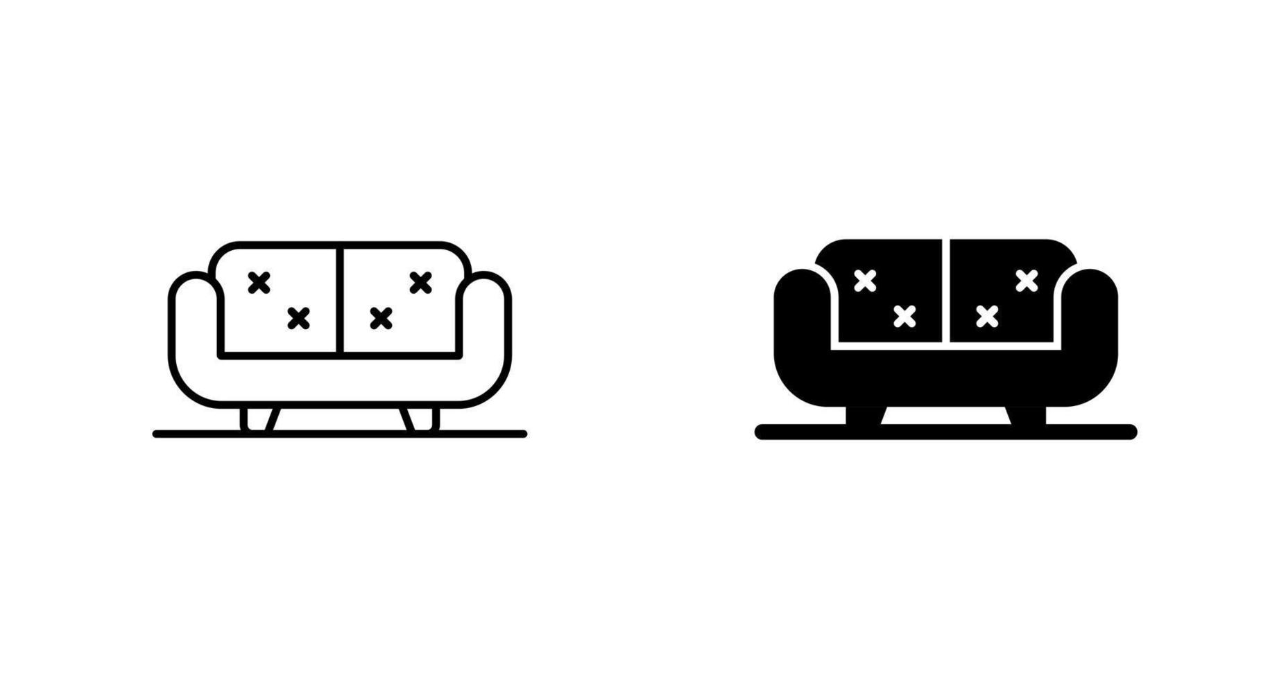 Sofa-Vektor-Symbol vektor