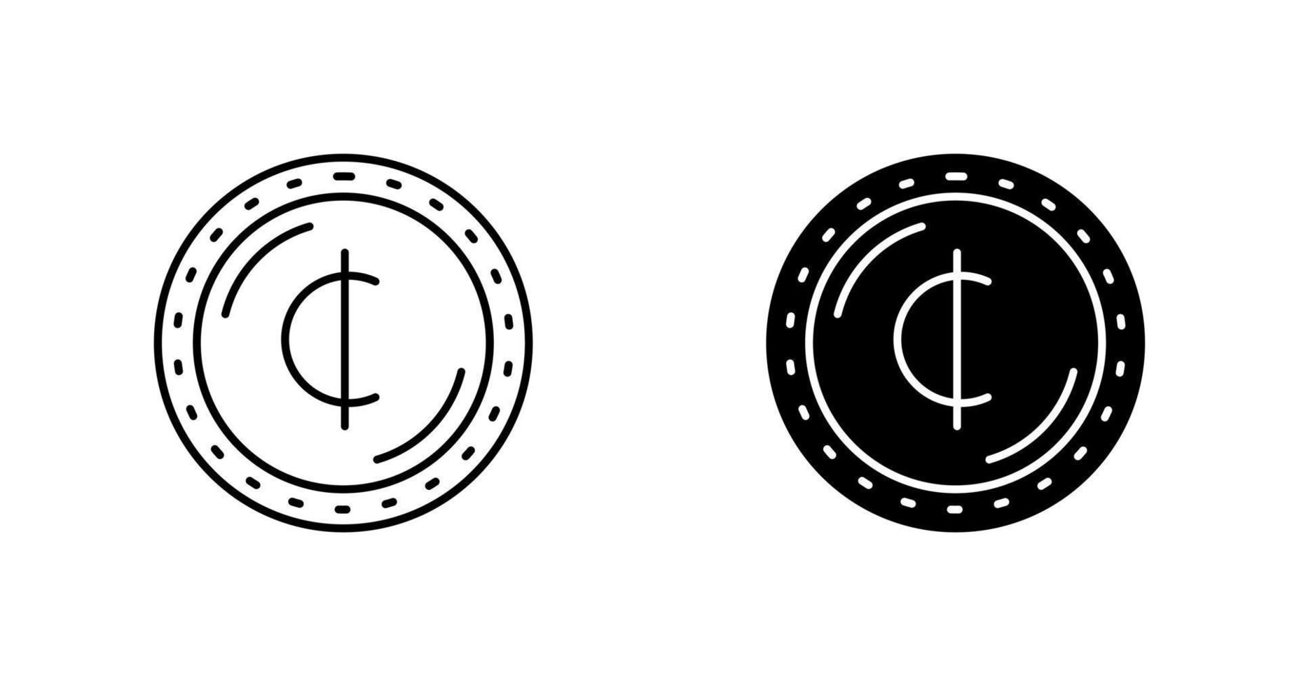 Symbol für Cedis-Währungsvektor vektor