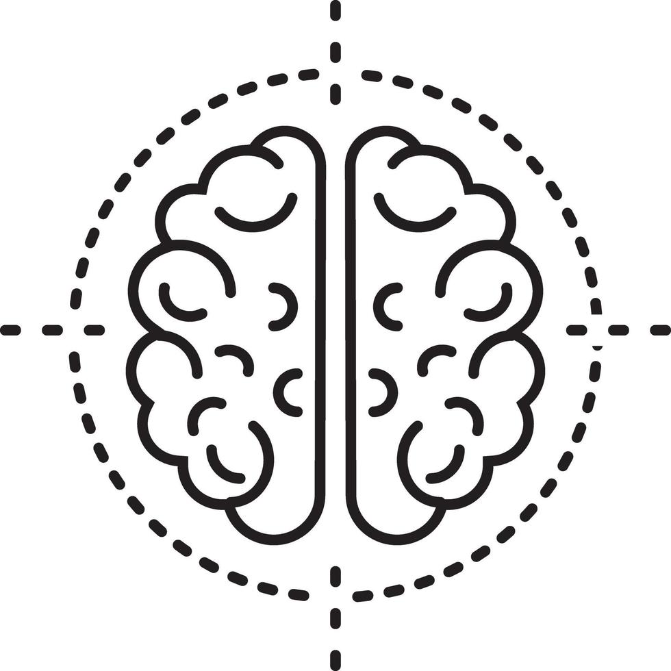 linje ikon för neurokirurgi vektor