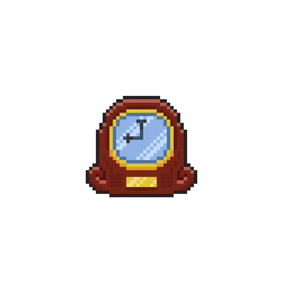 Tabelle Uhr im Pixel Kunst Stil vektor