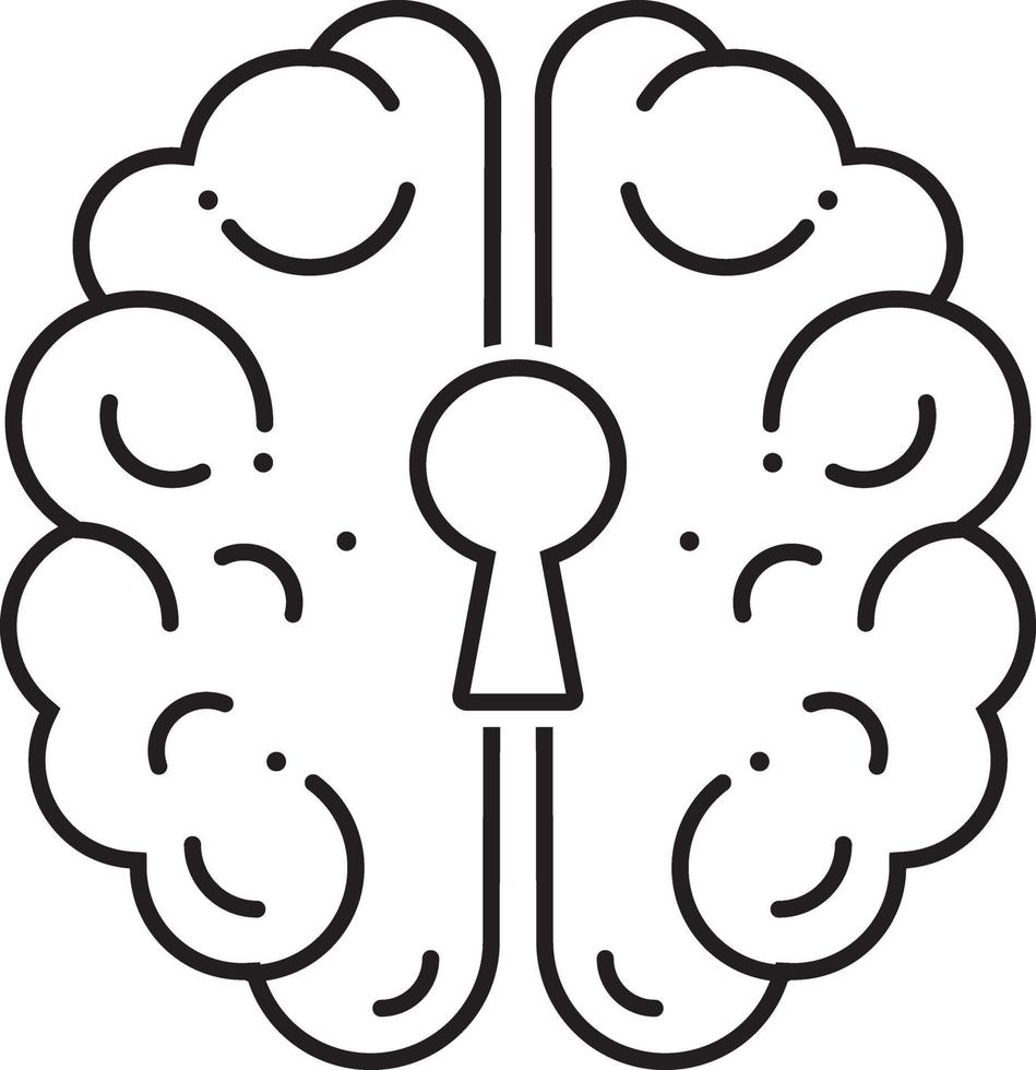 Liniensymbol für die Psychiatrie vektor