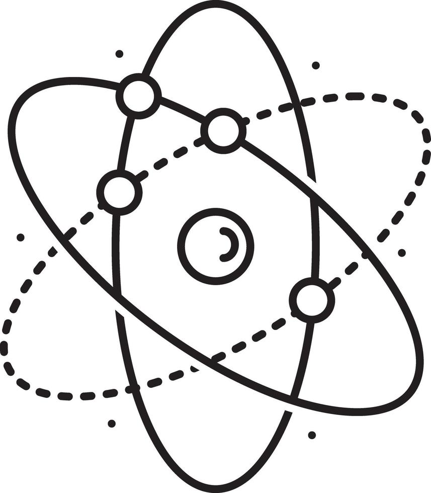 Liniensymbol für Atom vektor